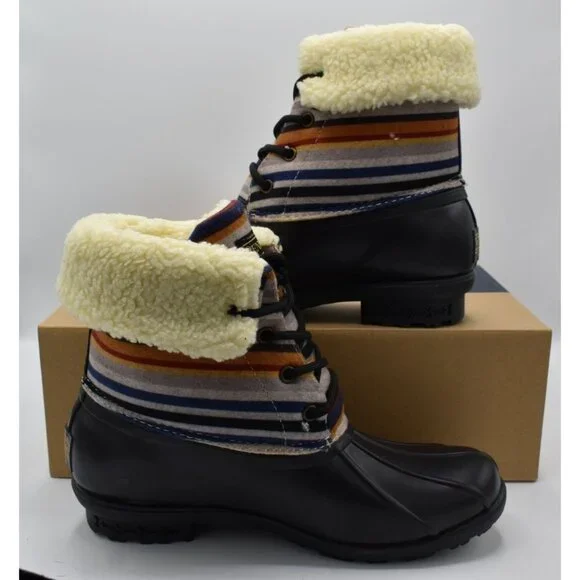 Pendleton Womens Size 9 Bridger Strip Mid Waterproof Insulated Duck Boots Shoes - Picture 4 of 11